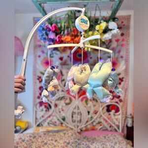 Vintage Jolly Jumper Musical Crib Mobile Pastel Clowns